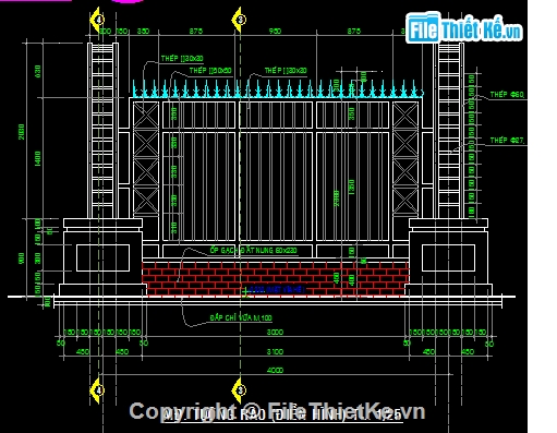 Bản vẽ,Bản vẽ mặt bằng,Bản vẽ autocad,mẫu hàng rào,bản vẽ hàng rào,Bản vẽ mặt đứng